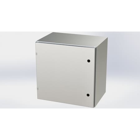 Saginaw Control & Engineering 1/4 Turn Latch Electrical Enclosures, 24 in H, 16 in D, 24 in W, NEMA 3R, 4, 4X, 12, 13 SCE-24EL2416SS6LP